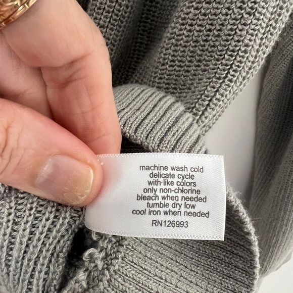 Astrologie Gray White Fuzzy Star Ribbed Boat Neck Long Sleeve Boho Sweater XXL - Picture 9 of 9